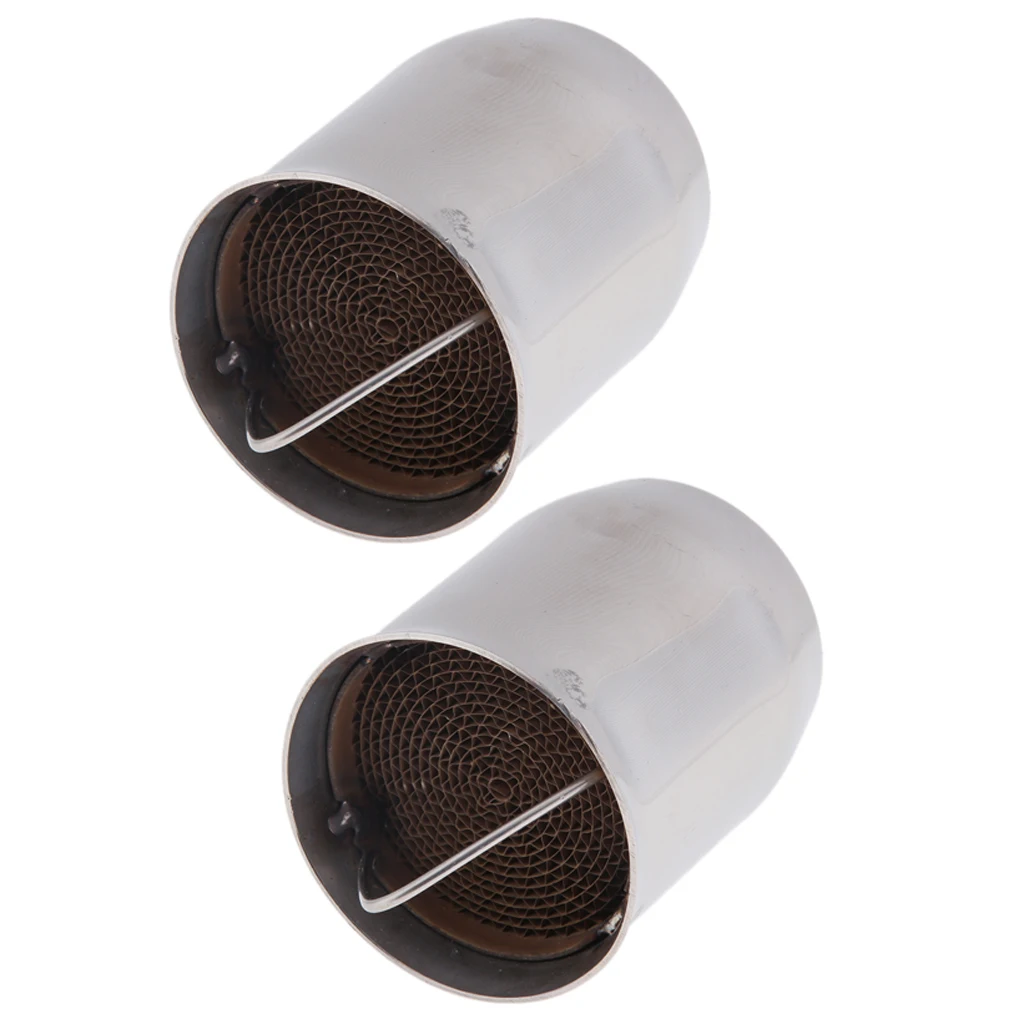 MagiDeal 2 Pcs 60mm Moto Exhaust Pipe Can DB Killer Silencer Muffler Baffle