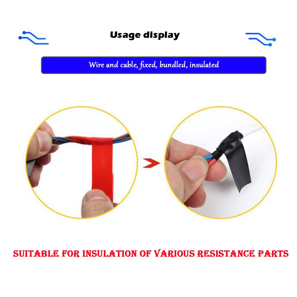 강력한 내마모 무연 전기 절연 테이프, 색상 PVC 난연제, 10 미터
