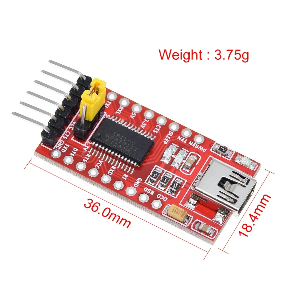 FT232RL FTDI USB 3.3V 5.5V to TTL Serial Adapter Module for Arduino Mini Port