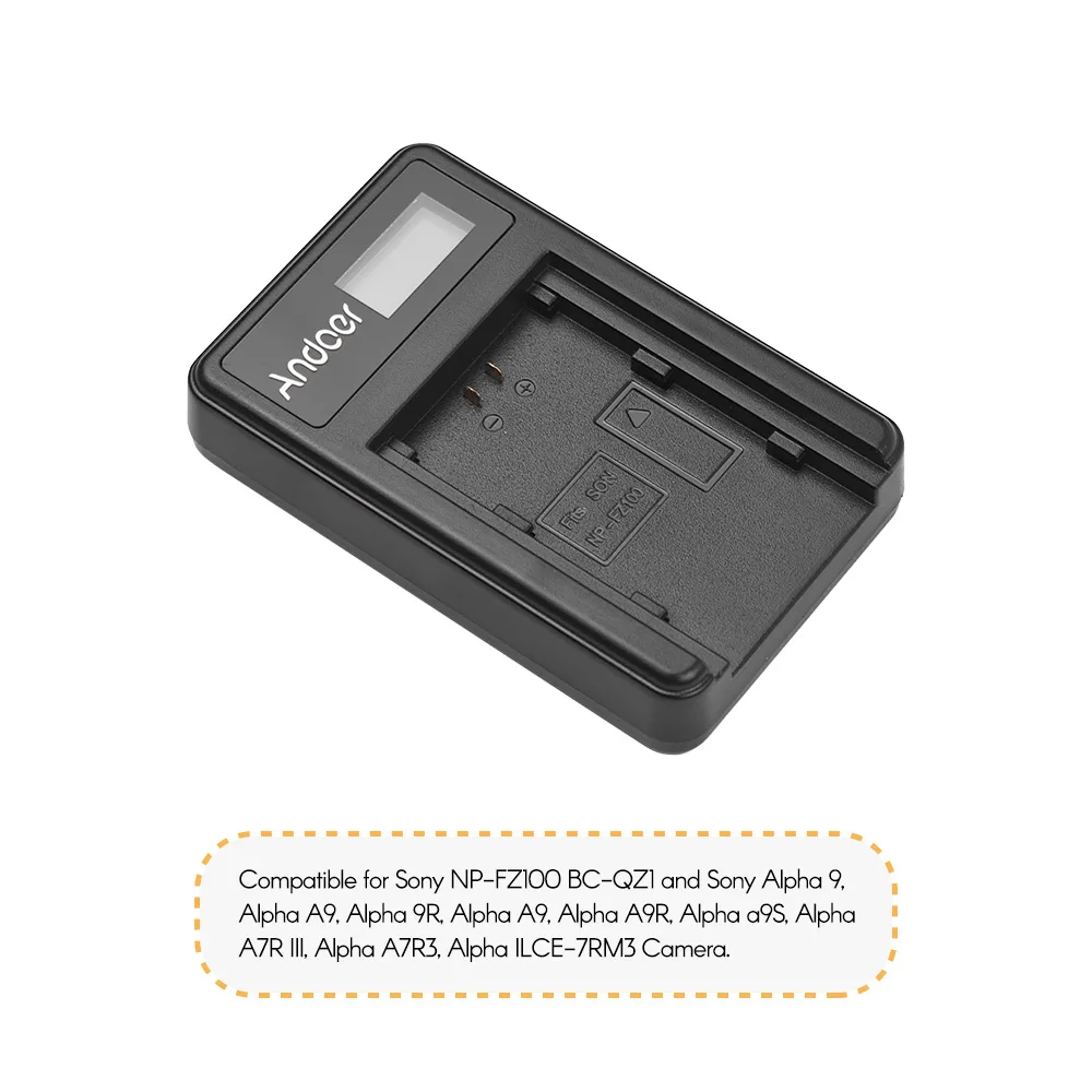 Andoer USB зарядное устройство для камеры sony NP-FZ100 батарея A7III A7RIII A7SIII A9 камера