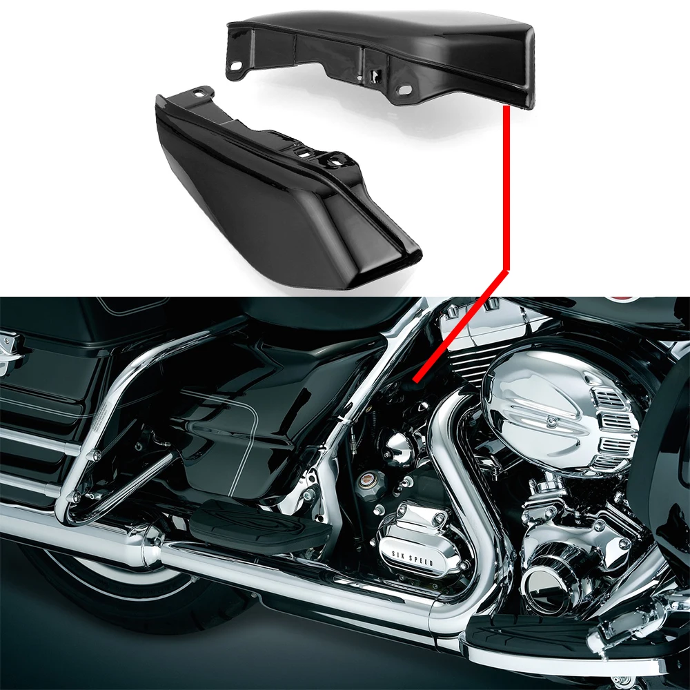 Для Touring Electra Street Glide Road King CVO Limited FL FLTR черные воздушные дефлекторы средней длины обрезные теплозащитные