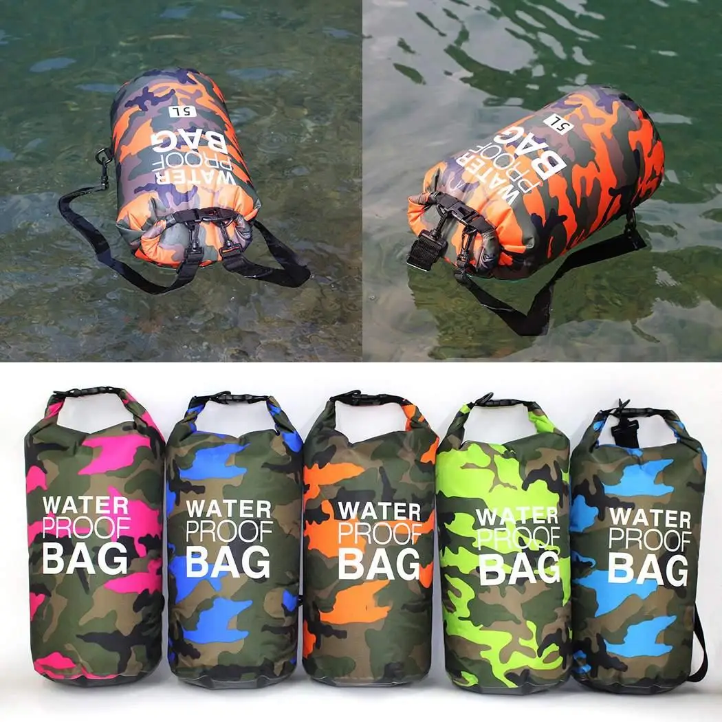 

Multi-function Sports Outdoors Camping Cycling Fishing Waterproof 5L Camouflage Bag