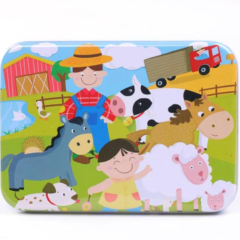 

120PCS/Set Small Size Wooden Puzzle Jigsaw Children Baby Cartoon Animal Puzzles Educational Toy Kids Toy Wood Puzzle