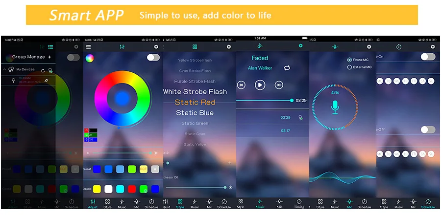 Tira de luces LED con Bluetooth, cinta de luz led RGB SMD 5050 2835, de longitud 5M 10M 15M, con diodo de corriente DC12V 60LED/M y adaptador