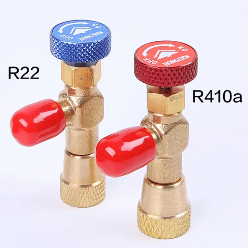 R410a R22 Refrigeration Tool Air conditioning Safety Valve Adapter Fitting 1/4" 5/16" Inch Male/Famale Charging Hose Valve air conditioning hose,socket adapter converter