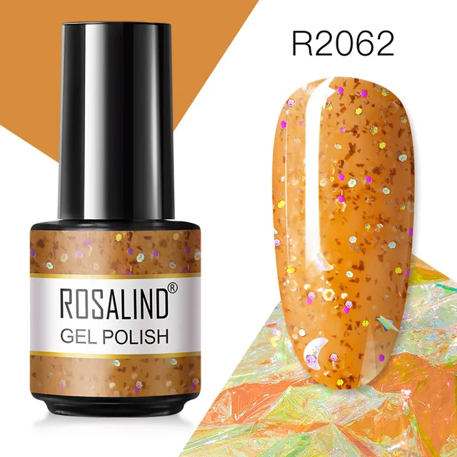 ROSALIND Gel Nail Polish 7ML Matte Base Top Coat For Soak Off Gel Polish UV LED Gel Semi Permanent Varnishes Design Nail Art RAR2062
