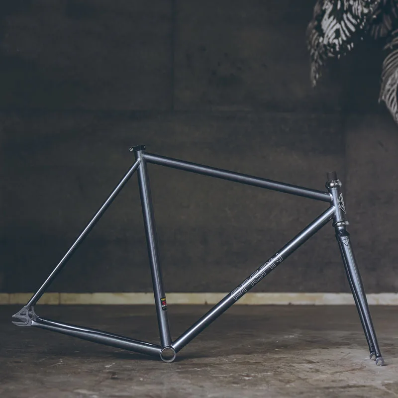 Fixie велосипедная Рама Reynolds 525 хромированная молибденовая стальная рама для шоссейного велосипеда с рифленой рамой на заказ 650C 700C велосипедная Рама - Цвет: Blue