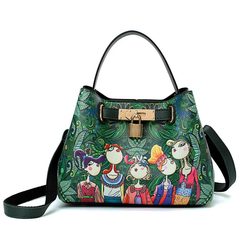 Новая стильная женская сумка модная Ретро универсальная Мори серия напечатанная сумка через плечо сумка BIRKIN
