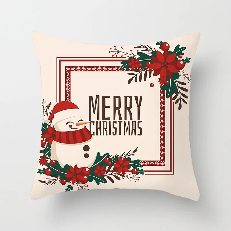 Веселый Рождественский чехол для подушки, украшения для дома, Navidad Noel, рождественские украшения, подарки, Рождество, счастливый год - Цвет: 18