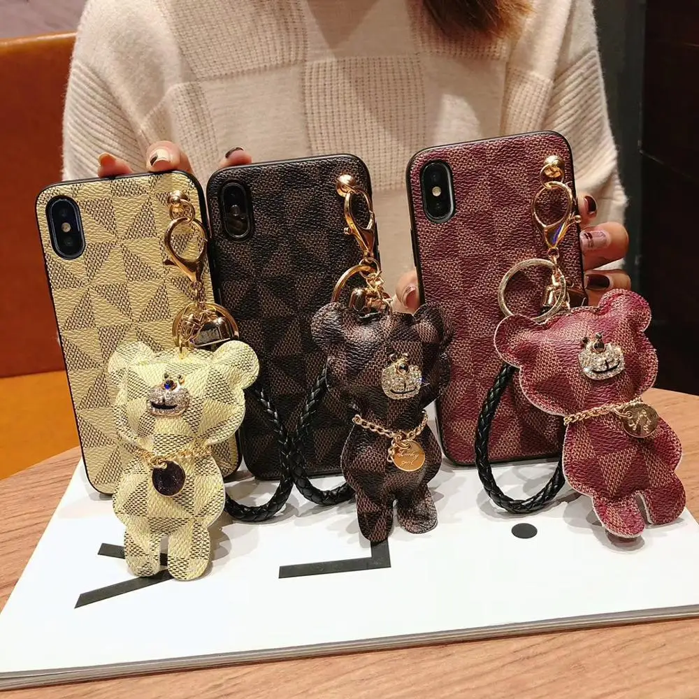 Для iphone 7P X 11 pro Xs Max Xr 8 7 6 6s мобильный корпус милая пара 3d висячий чехол для телефона Роскошный чехол из искусственной кожи
