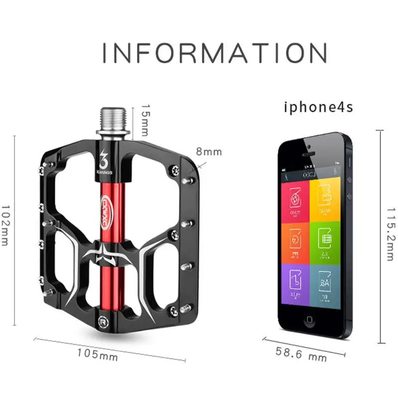 Велосипедные педали с герметичным подшипником для горного велосипеда MTB, педали для горного велосипеда, 3 подшипника, велосипедные педали с ЧПУ, Аксессуары для велосипеда из алюминиевого сплава