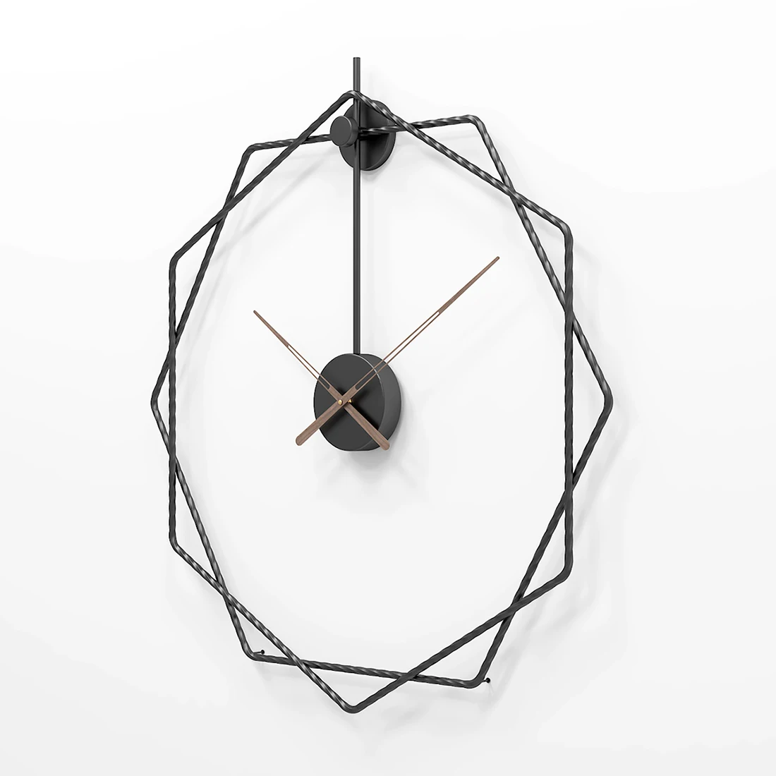 Homingdeco 20/24 дюймов 50 см/60 см простой стиль Кованые настенные часы бесшумные Подвесные часы-черный