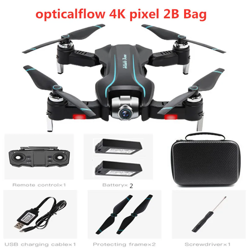 S17 4K пиксель Дрон камера HD Дрон с Wi-Fi FPV высота обслуживания Квадрокоптер фиксированная точка объемный RC вертолет Дрон камера Дрон - Цвет: 4K Pixel 2B Bag