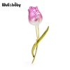 Wuli&baby New Enamel Tulip Brooches For Women Classic Flower Weddings Office Party Brooch Pins Gifts ► Photo 2/5