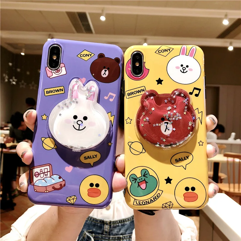 Жидкий зыбучий песок ультра-тонкий чехол для мобильного телефона iPhone X XS XR XSMax 8 76 6S