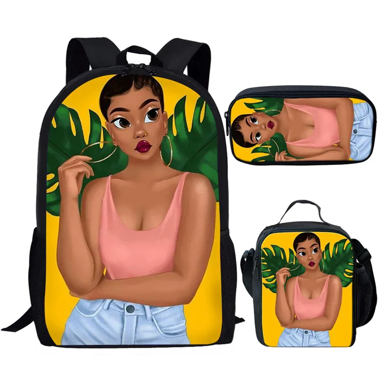 Nopersonality школьные рюкзаки в Африканском и американском стиле, сумка для девочек-подростков, женские сумки-книжки в африканском стиле, школьный рюкзак для детей, 3 предмета - Цвет: Z5205CGK