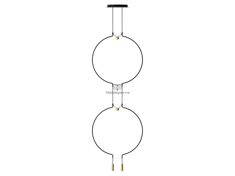 PostModern Iron U Line Pendant Lights Dining Room Bedroom Art Decor Pendant Lamp Living Room Designer LED Bar Hanglamp Fixtures