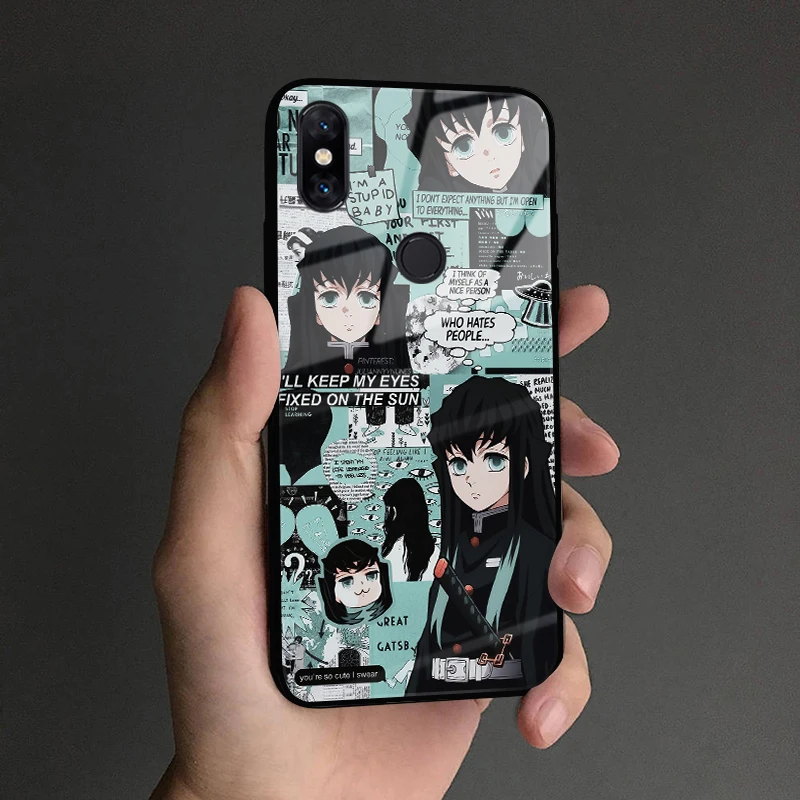 Kimetsu no Yaiba аниме коллаж мягкий силиконовый стеклянный чехол для телефона чехол для Xiaomi mi 8 9 SE mi x 2 2s 3 Red mi Note 5 6 7 8 Pro - Цвет: AE 2586