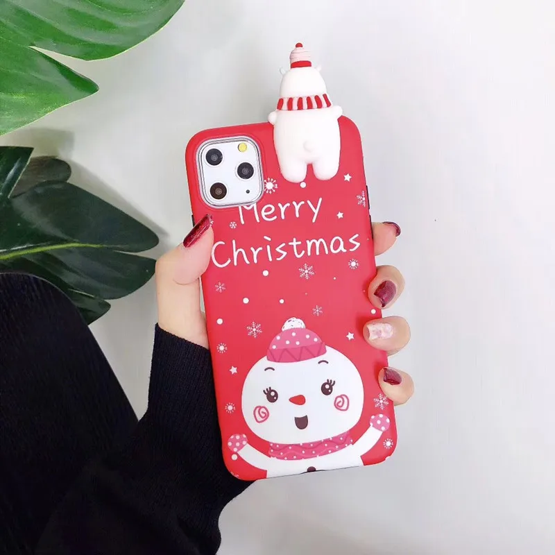 Счастливого Рождества чехол для iPhone 11 pro xs max 7 8 6 s plus xr x чехол Etui для Apple корпус мультфильм олень задняя крышка Coque - Цвет: as the picture shown