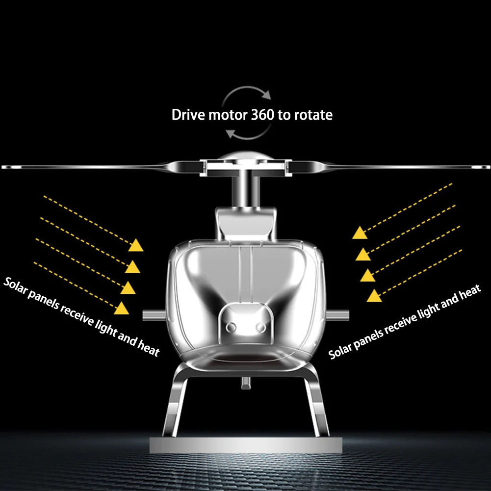 Автомобильные солнечные украшения для дома, ароматерапия, вертолет, принадлежности для украшения, украшение для автомобиля из цинкового сплава, ароматические подарки