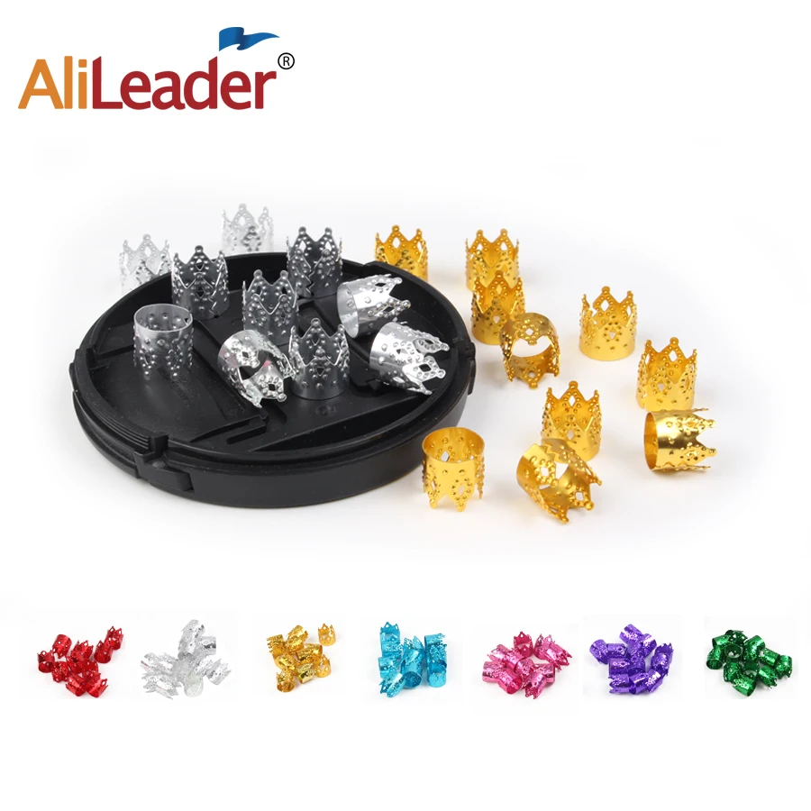 Металлические бусины Alileader для дредлока 50/100 шт. короны кольца волос ювелирные