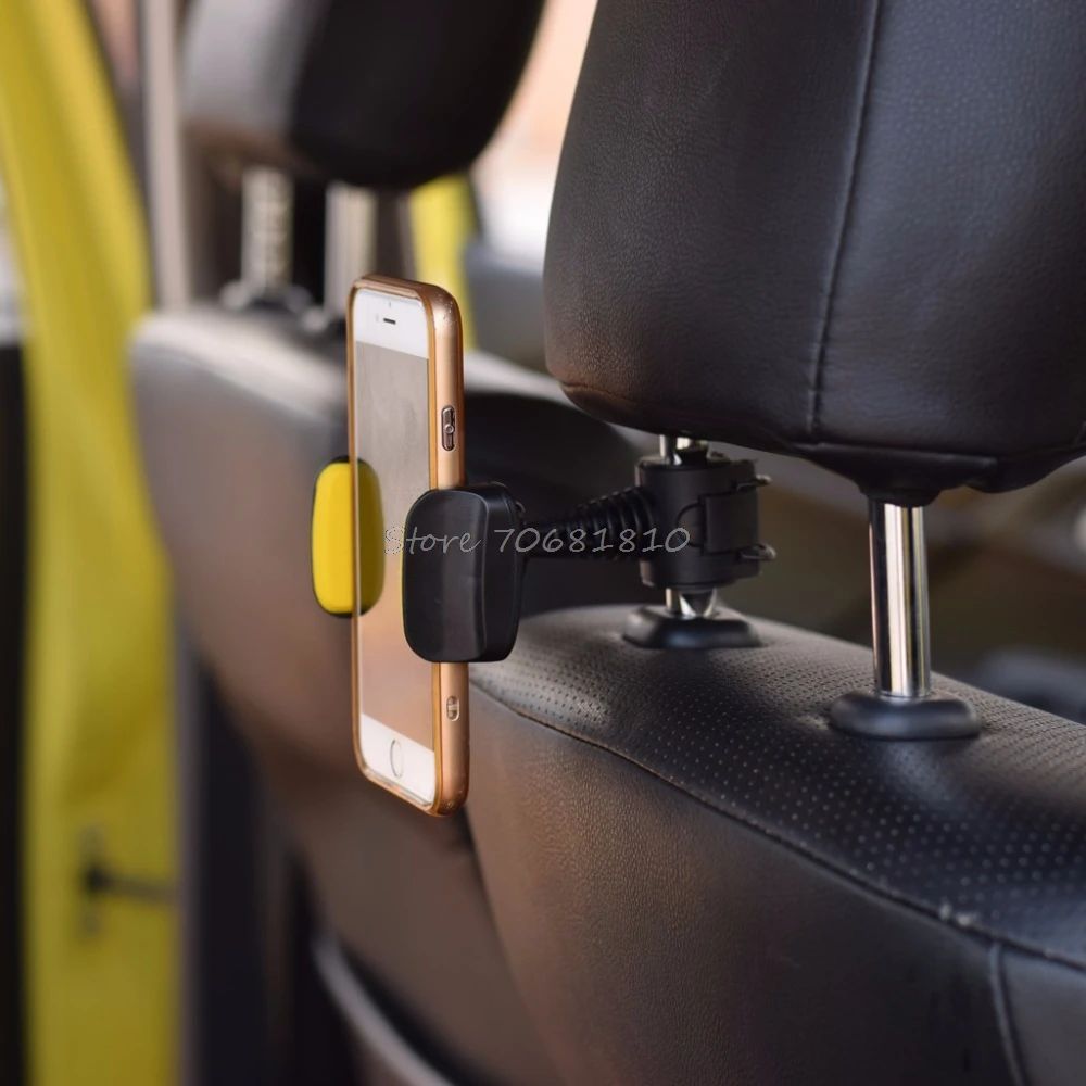 Вращающийся на 360 градусов Автомобильный подголовник на заднем сиденье для iPhone для мобильного телефона gps от 3,5 до 6 дюймов