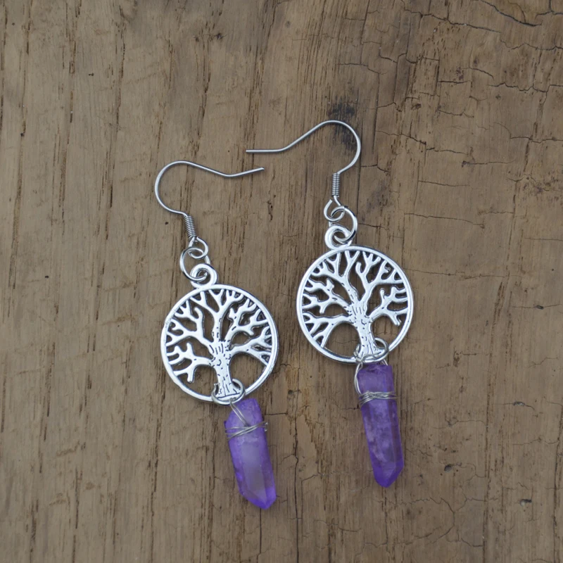 Винтажные висячие серьги с подвеской в виде дерева жизни Необычные Модные