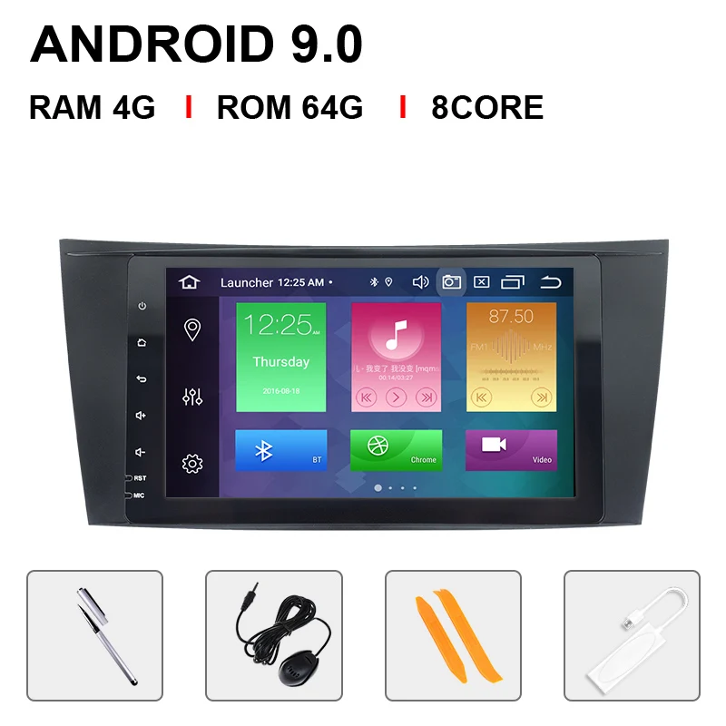 8 Core 64ROM Carplay Ips DSP 4G 2 din Android 9,0 автомобильный радиоприемник для Mercedes Benz E-class W211 E200 E220 E300 E350E240 E270 E280CLS класс W219 мультимедиа - Цвет: 8 Core 64ROM Carplay