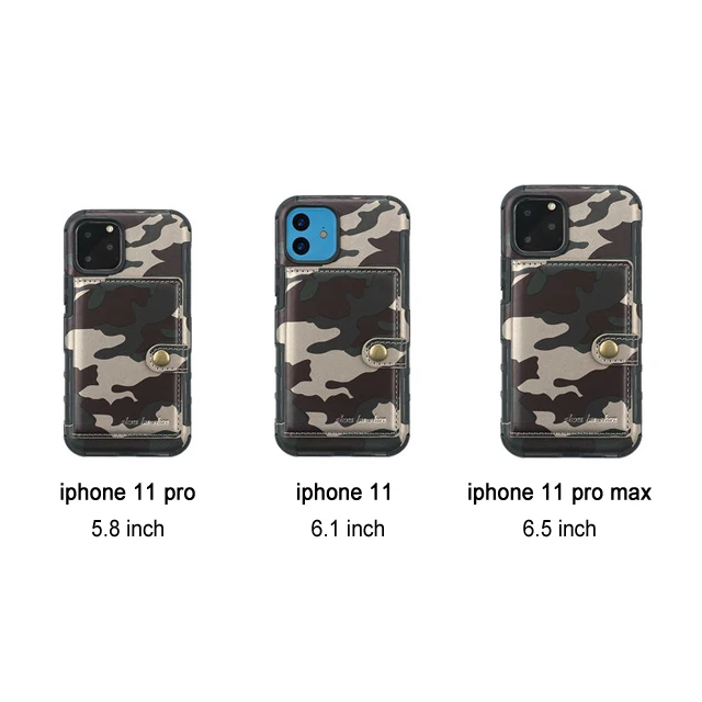 Армейский Камуфляжный слот для карт для iPhone 11 Pro Max чехол Камуфляжный флип-чехол Funda для iPhone 11 чехол iPhone11 Pro задняя крышка Coque