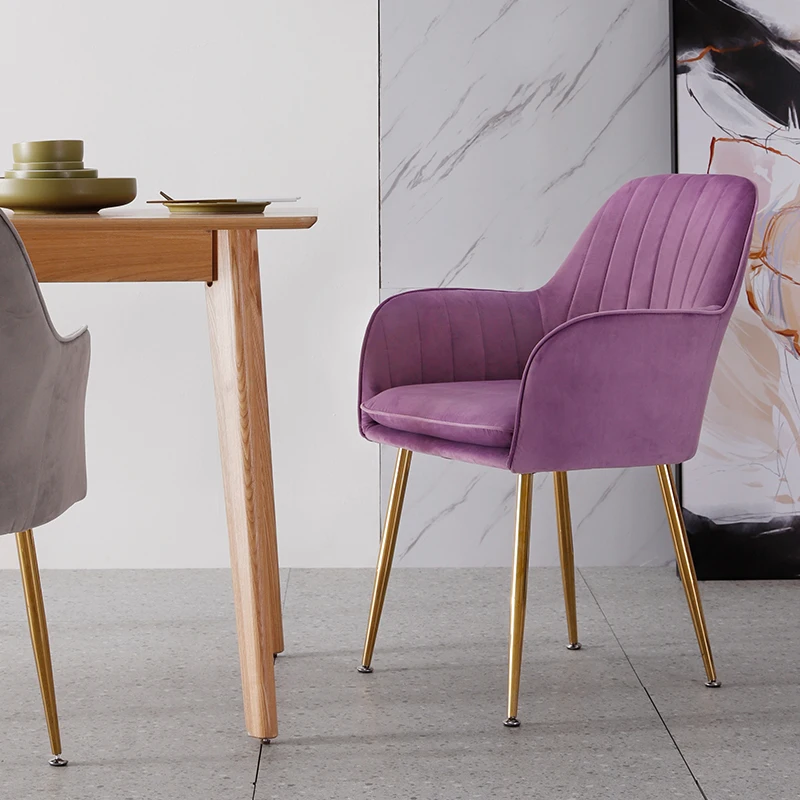 

Nordic Dining Chair Cheap Minimalist Makeup Chair Gold Metal Chair Modern Restaurant Chair Living Room Furniture Armchair