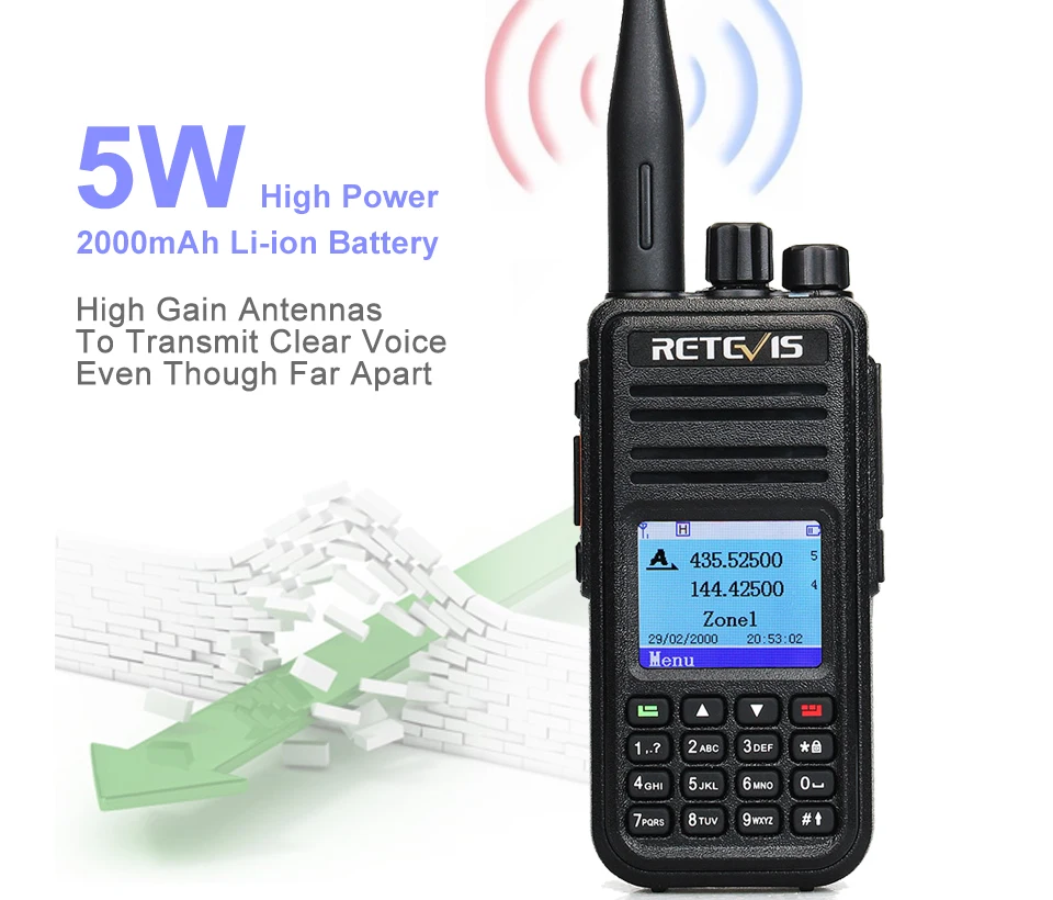 2 шт. Retevis RT3S двухдиапазонный DMR радио цифровая рация(gps) VHF UHF DCDM TDMA Ham радио Hf трансивер