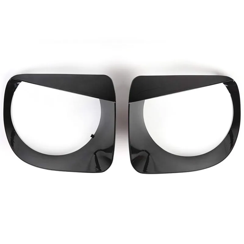 Headlight Cover Front Head Light Lamp Trim Angry Bird Headlight Protector for Jeep Renegade 2Pcs Black