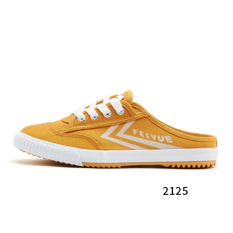 Feiyue/2122 г. Парусиновая обувь мужская женская обувь полусапожки вулканизированные кеды Удобная Нескользящая прочная обувь - Цвет: Цвет: желтый