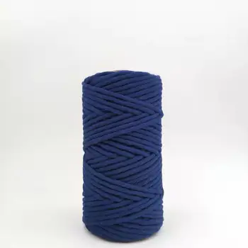 

ROPEMATE PREMIUM SOFT COTTON CORD macrame decor project handmade 4MM 100Meters - 1 SINGLE STRAND - NAVY BLUE COLOR