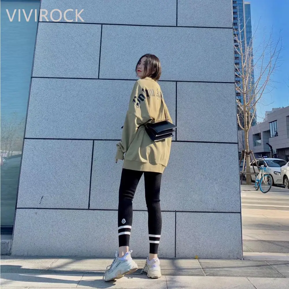 VIVIROCK женский флис авокадо цвет теплый длинный рукав куртка из чистого хлопка письмо флис без шапки