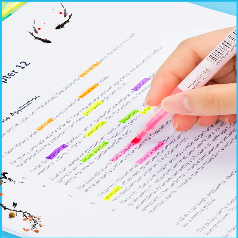 9 цветов/набор милые пластиковые маркеры Kawai акварельные ручки для граффити