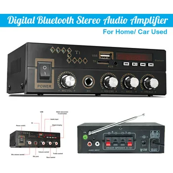 

Digital Amplifier Bluetooth Portable Stereo Metal Home MP3 Aux Mini HIFI DVD Audio Player FM PC USB