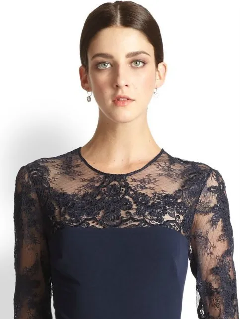 vestido de festa, длинный рукав, кружево, аппликация, халат de soiree, новая мода, сексуальные, формальные, вечерние платья для женщин