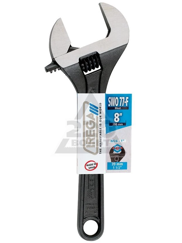 Ключ разводной IREGA SWO 77-F/CE-8"(0- 39 мм