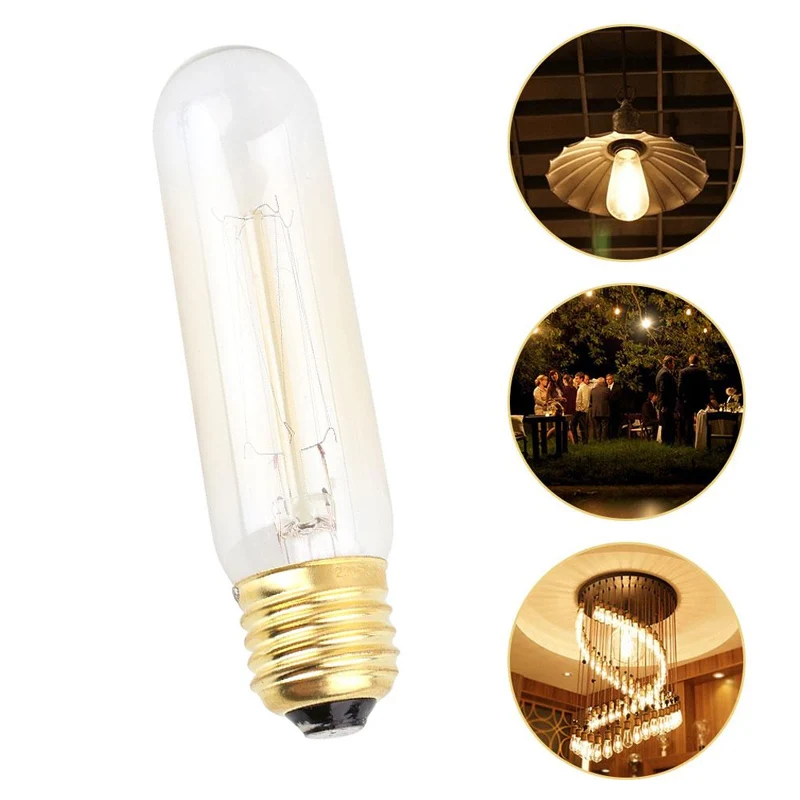 Многоцелевой E27 40W Вольфрамовая Лампа накаливания лампы T10 AC220-240V Droplight