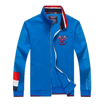8821-BLUE Бренд Tace& Shark, мужская куртка с вышивкой, chaqueta hombre, на молнии, модный и Повседневный свитер, пальто, doudoune homme, мужская куртка - Цвет: 8821-BLUE