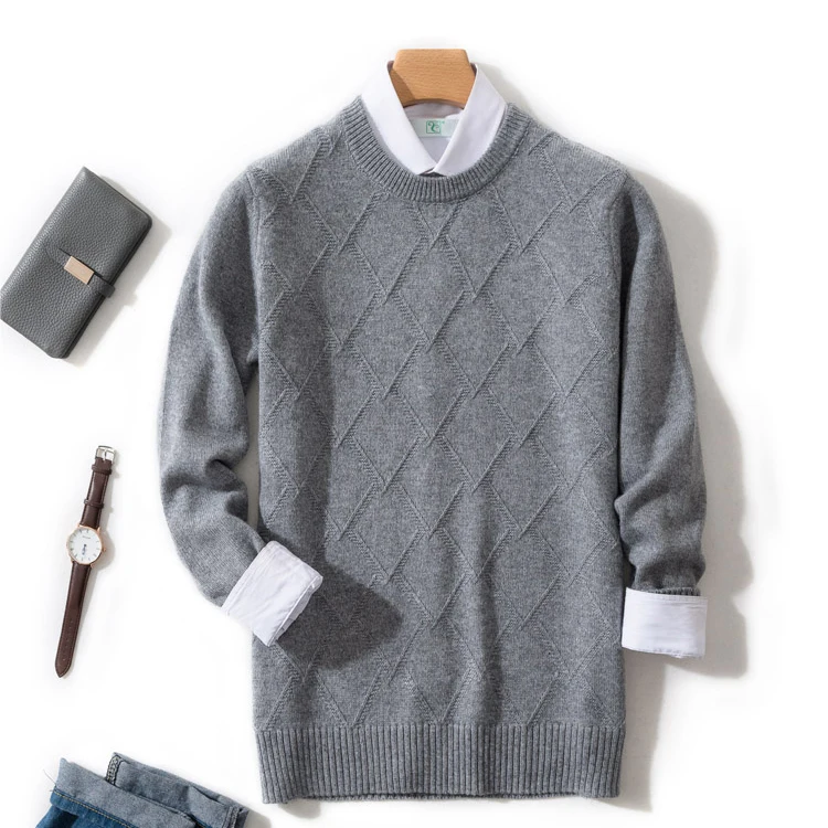 Кашемировый свитер, Мужской пуловер, осенняя зимняя одежда, hombre robe pull homme hiver, мужские деловые повседневные клетчатые свитера, мужской свитер