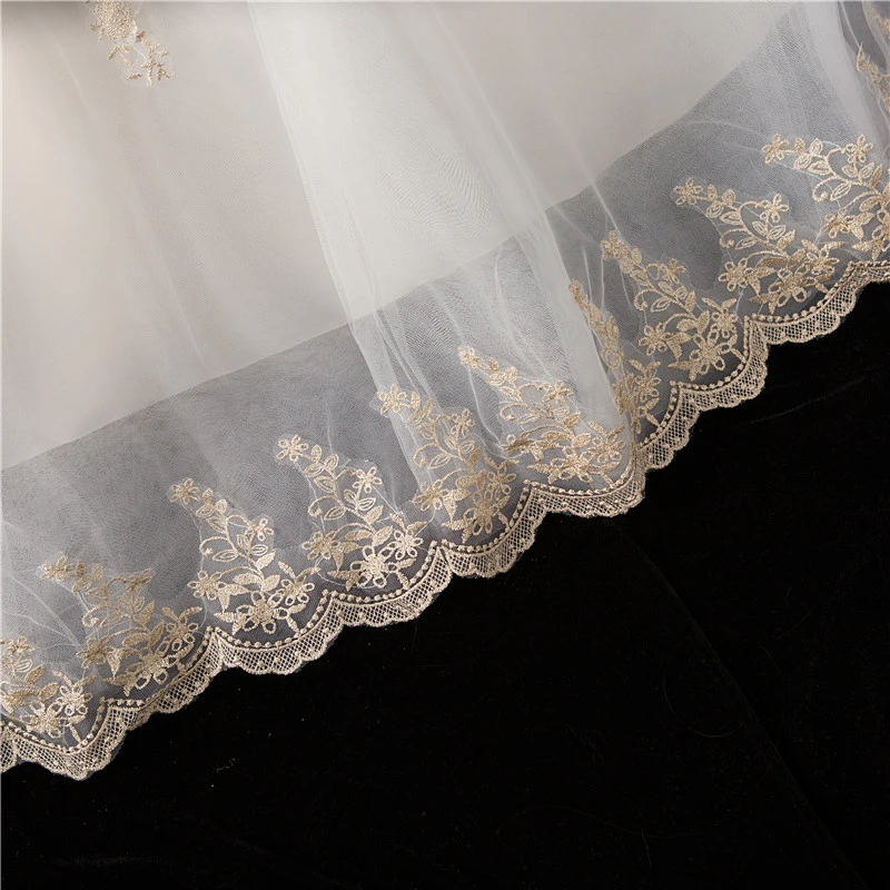 Vestido De Noiva, VLNUO NISA, цвета шампанского, кружевное свадебное платье, элегантное, милое, с расклешенными рукавами, аппликация, свадебное платье, Robe De Mariee 30