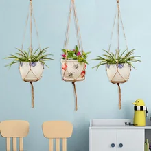 Desk Plant Hemp Rope Handcrafted House Basket Hanging Glass Terrarium New Horticultural Greening Planter Relaxing Gifts Garden