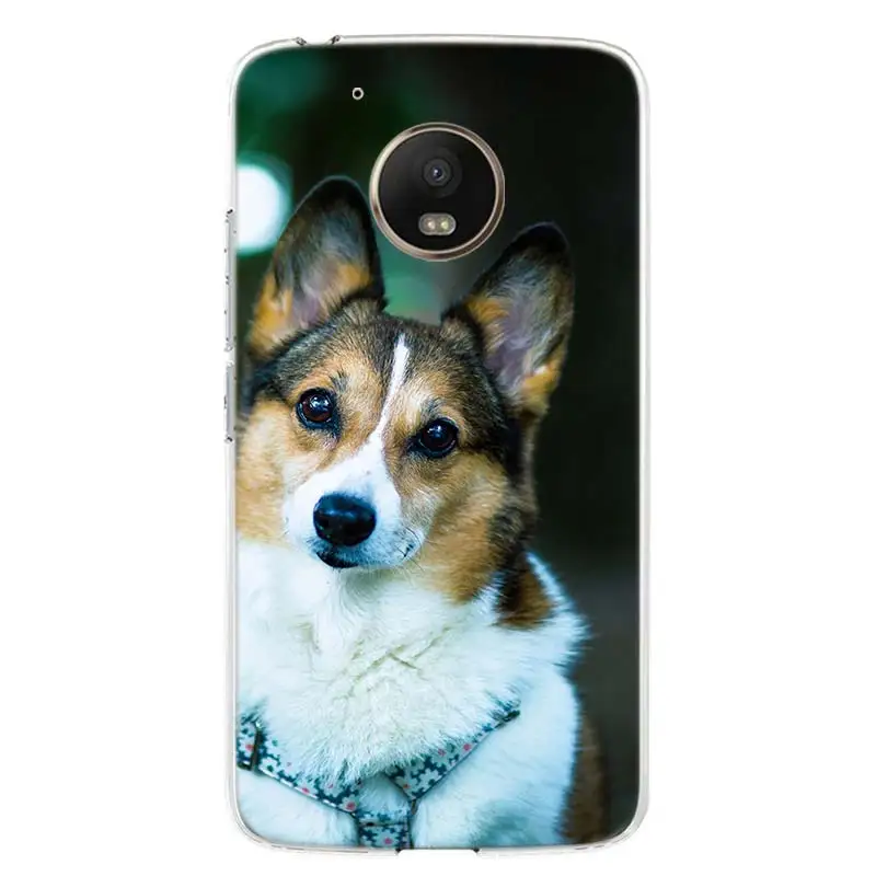 Cute Corgi Dog Cover Phone Case For Motorola Moto G7 G6 G5S G5 E4 Plus G4 E5 Play Power EU Gift Fit Patterned Coque