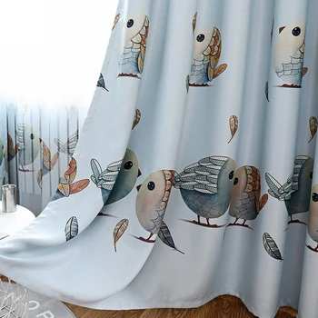 

Bird Curtain Pastoral Bedroom Living Room Curtain Finished Modern Blackout Curtain Curtains For Bedroom Window Curtain