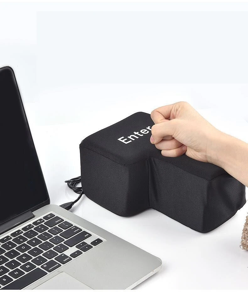 Big Enter Key Anti Stress Toys Hold Pillow Supersized Unbreakable Office Home Computer Novelty Vent Toys Decompression Toy