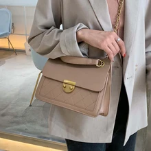 Новая текстурированная женская сумка, новая волна, Корейская версия диких сумок, сумка на плечо на цепочке, модная маленькая квадратная сумка