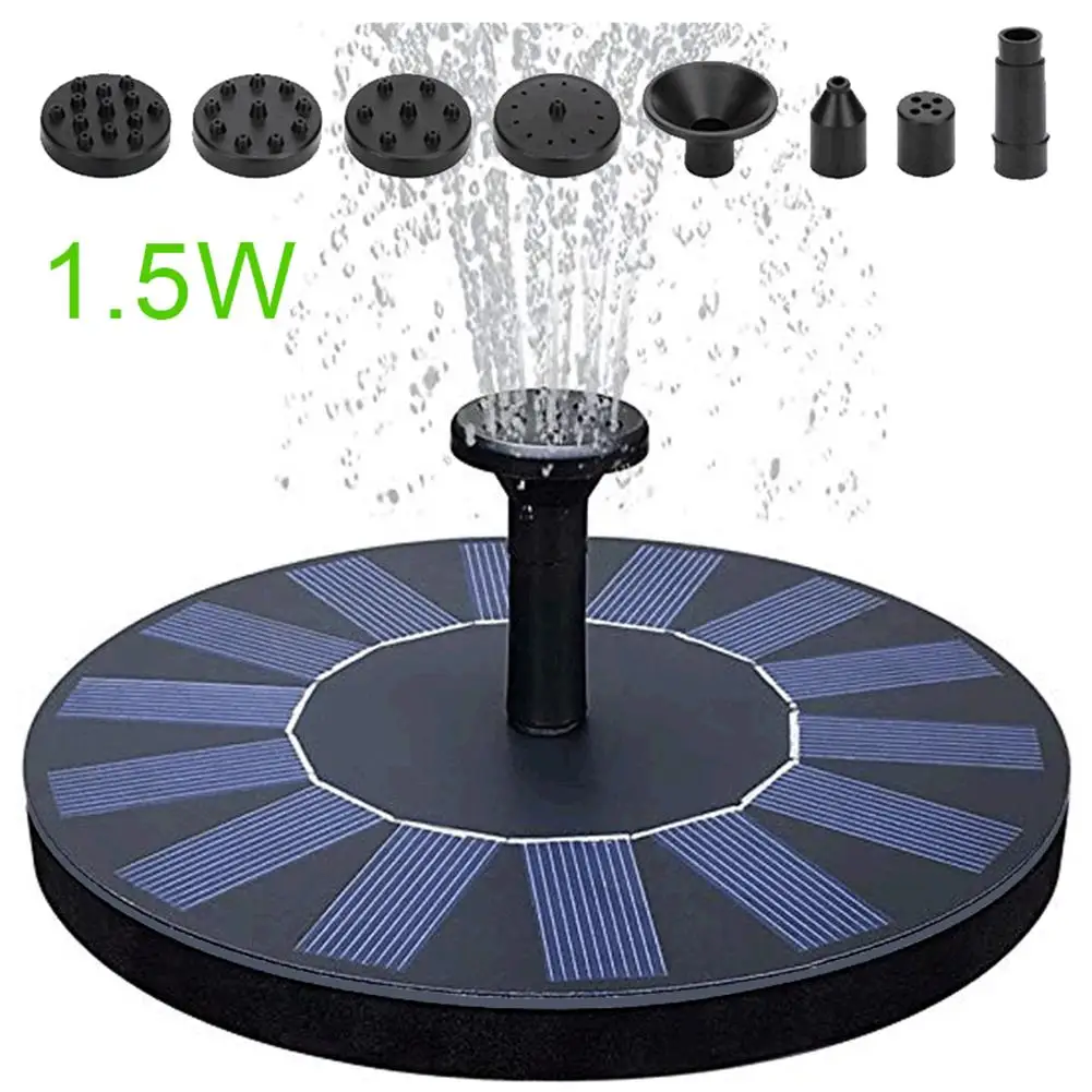 Upgraded Mini Solar Fountain Garden Pool Pond Solar Panel Floating