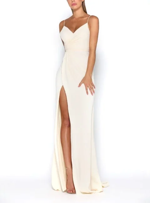 Vestido Madrinha, шифоновое платье подружки невесты, длинное,, v-образный вырез, свадебное платье для гостей, с разрезом сбоку, vestido de festa